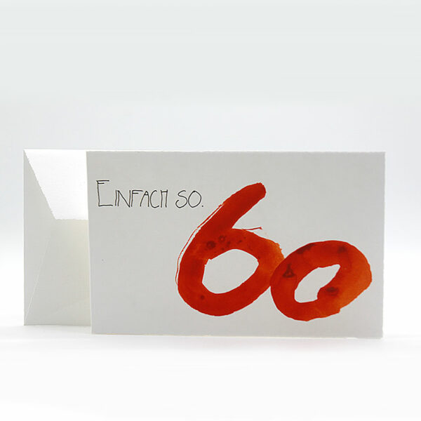 Handlettering Glückwunschkarte zum 60. Geburtstag