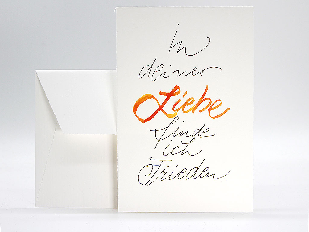 Grußkarte Valentinstag: Liebe und Frieden