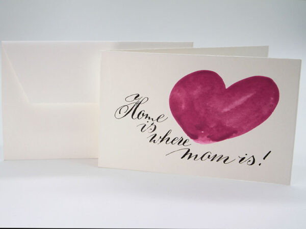 Grußkarte zum Muttertag: "Hom is, where mom is"