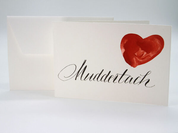 Handgeschriebene und handgemalte exklusive Grußkarte zum Muttertag