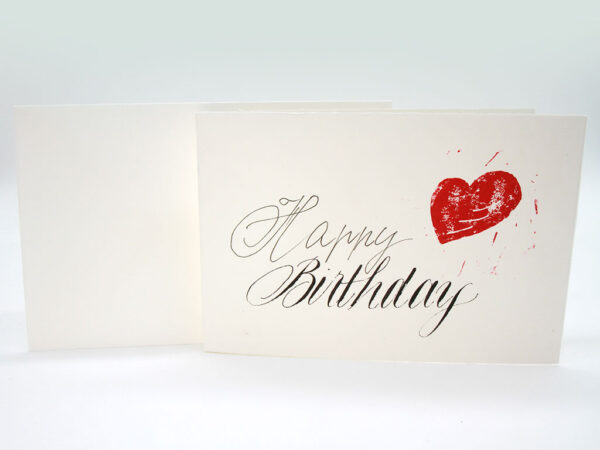 Das Foto zeigt die exklusive Glückwunschkarte "Happy Birthday" und dem dazu passenden Briefumschlag.